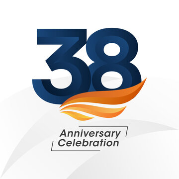 38 years anniversary design template. vector templates