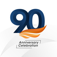 90 years anniversary design template. vector templates