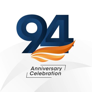 94 years anniversary design template. vector templates
