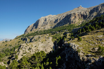 Fototapeta na wymiar Puig Major y Morro den Pelut, Fornalutx, Mallorca, balearic islands, Spain