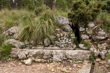 sa Fonteta, - font de na Cavaió -,  camino des Cingles ( cami des Binis), Fornalutx, Mallorca, balearic islands, Spain