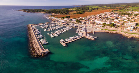 puerto deportivo S Estanyol, Llucmajor, Mallorca, balearic islands, Spain