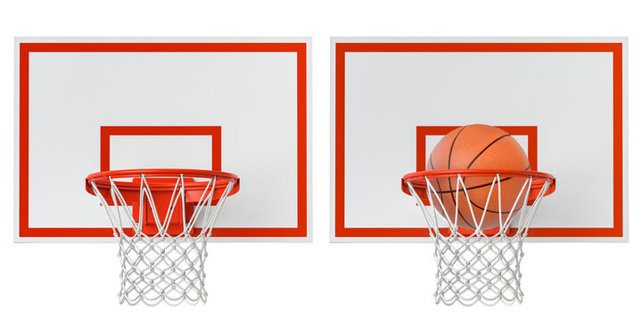 Basketball Hoop Isolated Stock Photo - Download Image Now