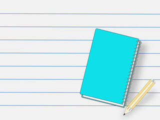 notebook and pencil
