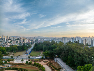 Fototapeta na wymiar Vista aérea da cidade de São Paulo, bairro do Ipiranga