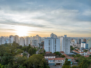 Obraz premium Vista aérea da cidade de São Paulo, bairro do Ipiranga