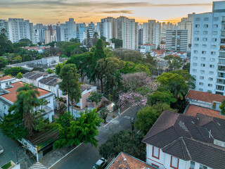 Vista aérea da cidade de São Paulo, bairro do Ipiranga