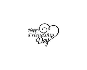 Happy Friendship Day Lettering  logo design