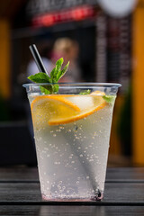 Detox Infused Water with Lemon, Orange, Peppermint