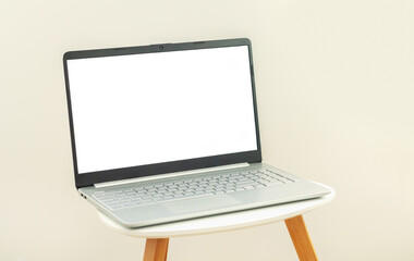 Fototapeta premium Laptop computer or notebook with blank screen mockup