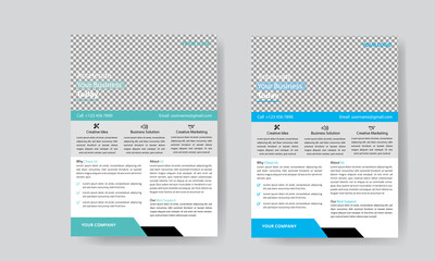 Corporate business flyer template design  marketing, business proposal, promotion, advertise, publication,
