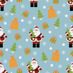 New year Merry Christmas tree Santa Claus Gift