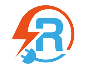 R modern Logo vector icon template