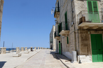 Promenade in the old town of Giovinazzo. Bari, Puglia, Italy