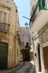Streets of the old town of Giovinazzo. Bari, Puglia, Italy