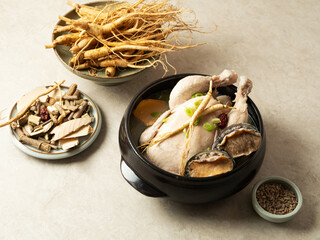 samgyetang,Ginseng Chicken Soup with Abalones	