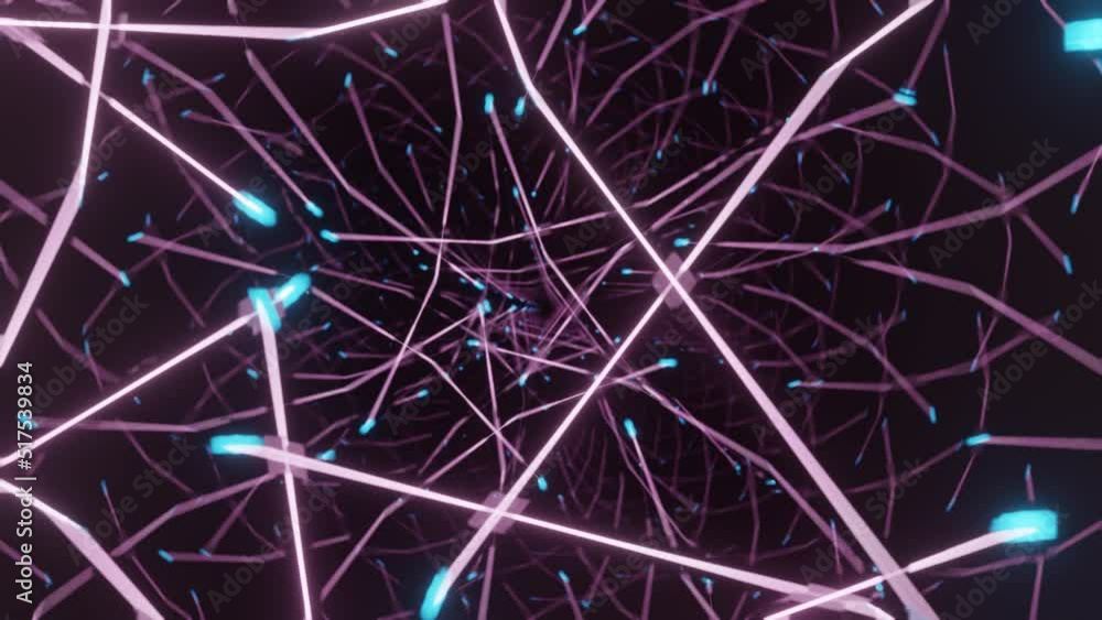Poster 4k seamless looped abstract background with periodic pattern with effect reminiscent of neural conne