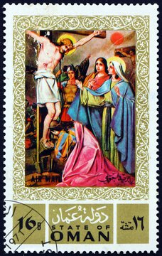 Postage stamp Oman 1971 painting on religious themes