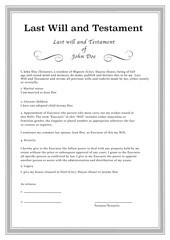 Last Will and Testament of John Doe, illustration