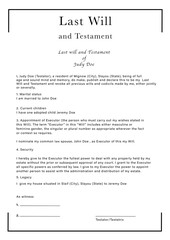 Last Will and Testament of Judy Doe, illustration