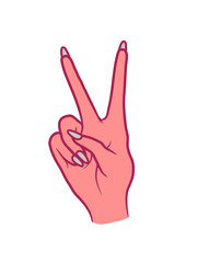 Victory Handzeichen Peace Symbol 