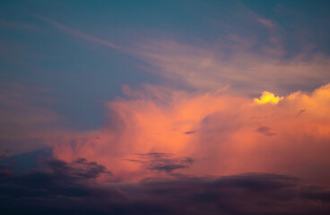 Sunset in the clouds