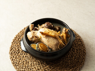samgyetang,Ginseng Chicken Soup with Abalones	
