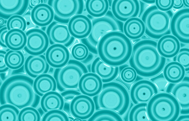 Illustration of gradient turquoise blue seamless geometric circle abstract pattern