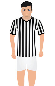 Man in referee uniform. vector illustration