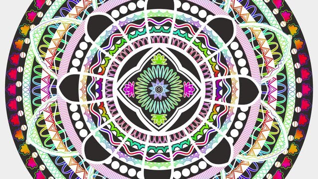 Mandala colorful illustration. Mandala designs for fashion designs. Loop