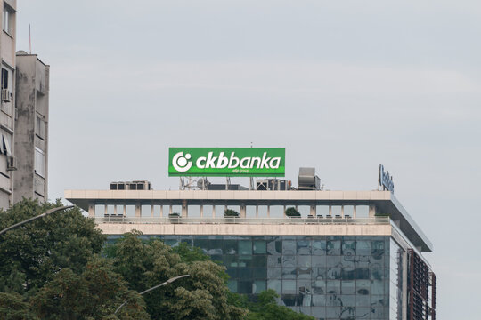 Podgorica, Montenegro - June 4, 2022: Logo of CKB Banka in Montenegro.