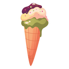 Icecream isolated on white background icon concept graphic design element
