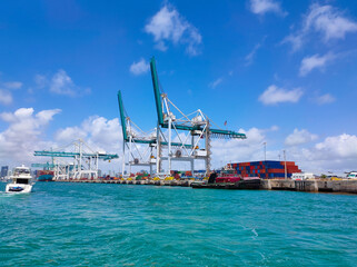 Many containers at Port Miami, one of the largest cargo port