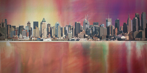Modern art. New York cityscape
