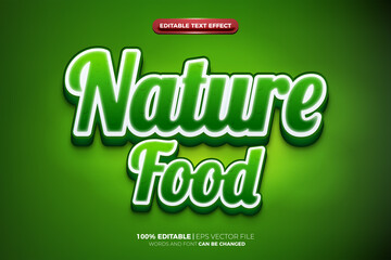 fresh green nature food 3D Editable text Effect Style