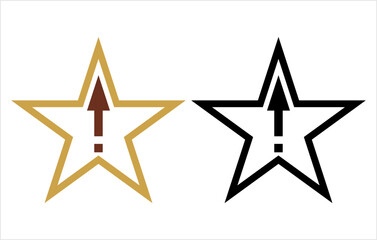 Obraz premium Level Up Star Icon M_2207001