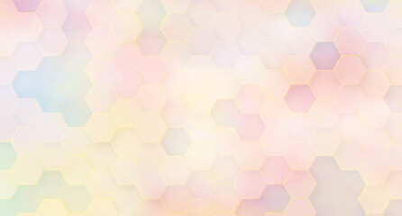 Fototapeta na wymiar Abstract hexagon background with colorful texture, Communication and technological concept hexagon background for any design and communication related works.