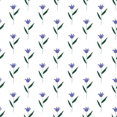 Seamless floral pattern. Decorative vector background. Botanical texture. 