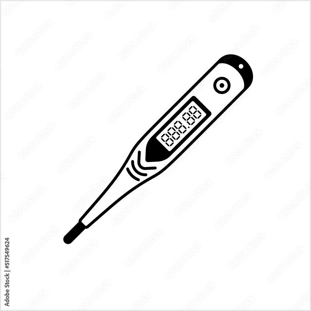 Wall mural Digital Thermometer Icon, Temperature Measuring Equipment Icon