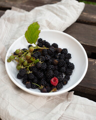 blackberry in a bowl