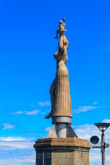 Fototapeta premium The Imperia statue at the Lake Constance harbour of Konstanz, Germany