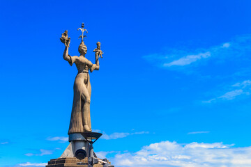 The Imperia statue at the Lake Constance harbour of Konstanz, Germany - obrazy, fototapety, plakaty
