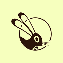 Rabbit circle style logo icon design for the company, wallpaper image, and more