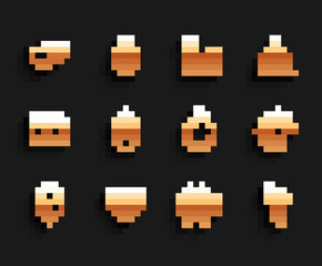 Set line Castle in the shape of a heart, Diamond, Two Linked Hearts, Cinema camera, Balloons with ribbon, Flowers basket, Music note, tone hearts and engagement ring icon. Vector