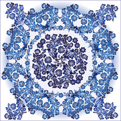 blue gradient decoration on white background