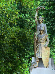 Liege, Belgium - July 2022 : Visit the beautiful city of Liege - The Burning City - View on the...