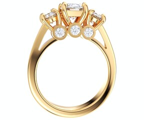 Diamond Engagement Ring 3D Rendering, 3d jewelry designs 