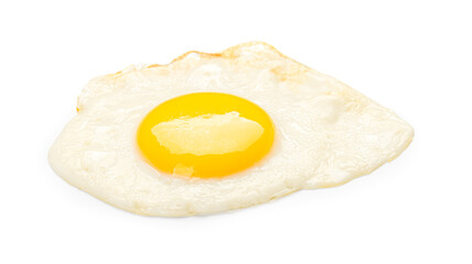 Delicious fried egg isolated on white background