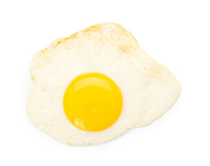 Fried egg isolated on white background
