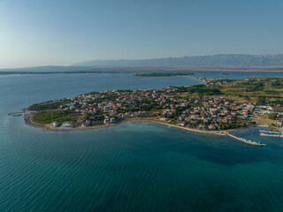 Croatia - Privlaka  - Near the sunset time from drone view. Ideal place for families with young...